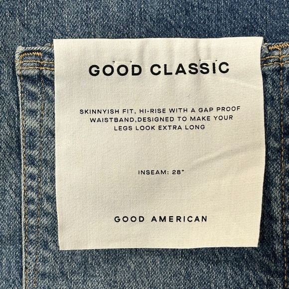 Good American Good Classic Jeans High Rise Skinnyish Fit Women’s 4/27 Blue NWT - Picture 2 of 10